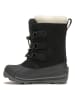 Kamik Leder-Winterstiefel "Snowdash" in Schwarz