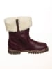 POM POM Leder-Winterstiefel in Lila