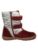 kmins Leren winterboots donkerrood/zilverkleurig