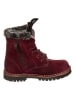 kmins Leder-Winterboots in Dunkelrot