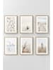 ABERTO DESIGN 6-delige set: ingelijste kunstdrukken - (B)33 x (H)48 cm