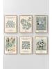 ABERTO DESIGN 6er-Set: Gerahmte Kunstdrucke - (B)33 x (H)48 cm