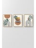 ABERTO DESIGN 3er-Set: Gerahmte Kunstdrucke - (B)33 x (H)48 cm
