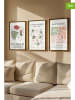 ABERTO DESIGN 3er-Set: Gerahmte Kunstdrucke - (B)33 x (H)48 cm