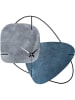 ABERTO DESIGN Wanduhr "Brazil" in Blau/ Hellgrau - (B)64,5 x (H)42,5 cm