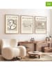 ABERTO DESIGN Druki artystyczne (3 szt.) w drewnianej ramce