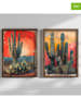 ABERTO DESIGN 2-delige set: ingelijste kunstdrukken op hout - (L)70 x (B)50 cm