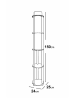 ABERTO DESIGN Staande lamp lichtbruin/zwart - (B)24 x (H)150 x (D)25 cm