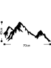 ABERTO DESIGN Wanddecor "Mountain" zwart - (B)70 x (H)30 cm