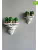 ABERTO DESIGN 2-delige set: wandplanken "Mushroom" wit