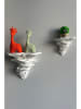 ABERTO DESIGN 2-delige set: wandplanken "Mushroom" wit