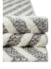 ABERTO DESIGN Hochflor-Teppich "Sevilla" in Creme/ Hellgrau