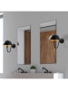 ABERTO DESIGN Wandleuchte in Schwarz - (H)27 x Ø 20 cm 
