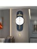 ABERTO DESIGN Wandklok donkerblauw/goudkleurig - (B)40 x (H)80 cm