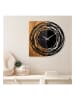ABERTO DESIGN Zegar ścienny w kolorze czarno-jasnobrązowym - 58 x 58 cm
