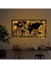 ABERTO DESIGN Led wanddecoratie "World Map" - (B)120 x (H)60 cm