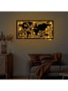 ABERTO DESIGN Led wanddecoratie "World Map" - (B)120 x (H)60 cm