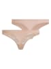 Hunkemöller Stringi (2 pary) "Angie" w kolorze beżowym