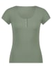 Hunkemöller Pyjama-Oberteil "Henley" in Khaki
