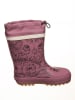 POM POM Gummistiefel in Rosa/ Schwarz