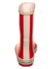 POM POM Gummistiefel "Solid" in Rot/ Beige
