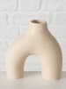 Boltze 3-delige set: vazen "Metty" beige - (H)10 cm