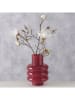 Boltze Vaas "Ribbo" bordeaux - (H)24 x Ø 17,5 cm