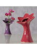 Boltze 2er-Set: Vasen "Nanula" in Rot/ Lila - (H)17 x Ø 12 cm