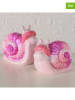 Boltze 2er-SetL Dekofiguren "Marita" in Hellgrau/ Rosa/ Lila - (H)14 cm