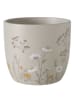 Boltze 2-delige set: overpotten "Meadow" beige/wit/geel