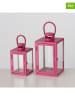 Boltze 2er-Set: Laternen "Arana" in Pink