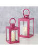 Boltze 2er-Set: Laternen "Arana" in Pink