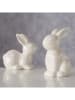 Boltze Figurki dekoracyjne (2 szt.) "Claudy" w kolorze białym - wys. 10,8 cm