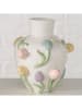 Boltze Wazon "Tulipe" w kolorze kremowym ze wzorem - 11,5 x 13,5 x 11 cm