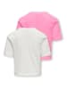 KIDS ONLY 2er-Set: Shirts in Weiß/ Rosa
