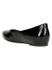 Wojas Leren ballerina's zwart