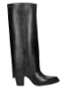 Wojas Leder-Stiefel in Schwarz