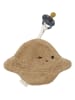 FABELAB Kuscheltuch mit Schnuller "Planet" in Beige - ab Geburt