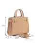 ATELIERS SAINT GERMAIN Leder-Henkeltasche in Nude - (B)25 x (H)19 x (T)10 cm