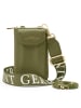 ATELIERS SAINT GERMAIN Leder-Handytasche in Khaki - (B)15 x (H)8 x (T)2 cm