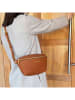 ATELIERS SAINT GERMAIN Leder-Brustbeutel in Hellbraun - (B)26 x (H)15 x (T)9 cm