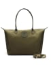 ATELIERS SAINT GERMAIN Leder-Shopper in Khaki - (B)42 x (H)25 x (T)19 cm