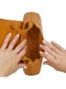ATELIERS SAINT GERMAIN Leren schoudertas camel - (B)26 x (H)17 x (D)7 cm