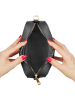 ATELIERS SAINT GERMAIN Leder-Umhängetasche in Schwarz - (B)21 x (H)14 x (T)6 cm