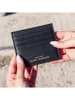ATELIERS SAINT GERMAIN Leder-Kartenetui in Schwarz - (B)10 x (H)9 x (T)0,3 cm