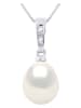 ATELIERS SAINT GERMAIN Witgouden hanger met diamanten en zoetwaterkweekparel