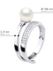ATELIERS SAINT GERMAIN Zilveren ring met edelstenen en zoetwaterkweekparel