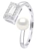 ATELIERS SAINT GERMAIN Zilveren ring met edelstenen en zoetwaterkweekparel