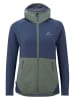 Westfjord Fleece vest "Thingvellir" donkerblauw/groen