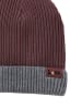 vertbaudet Muts bordeaux/grijs